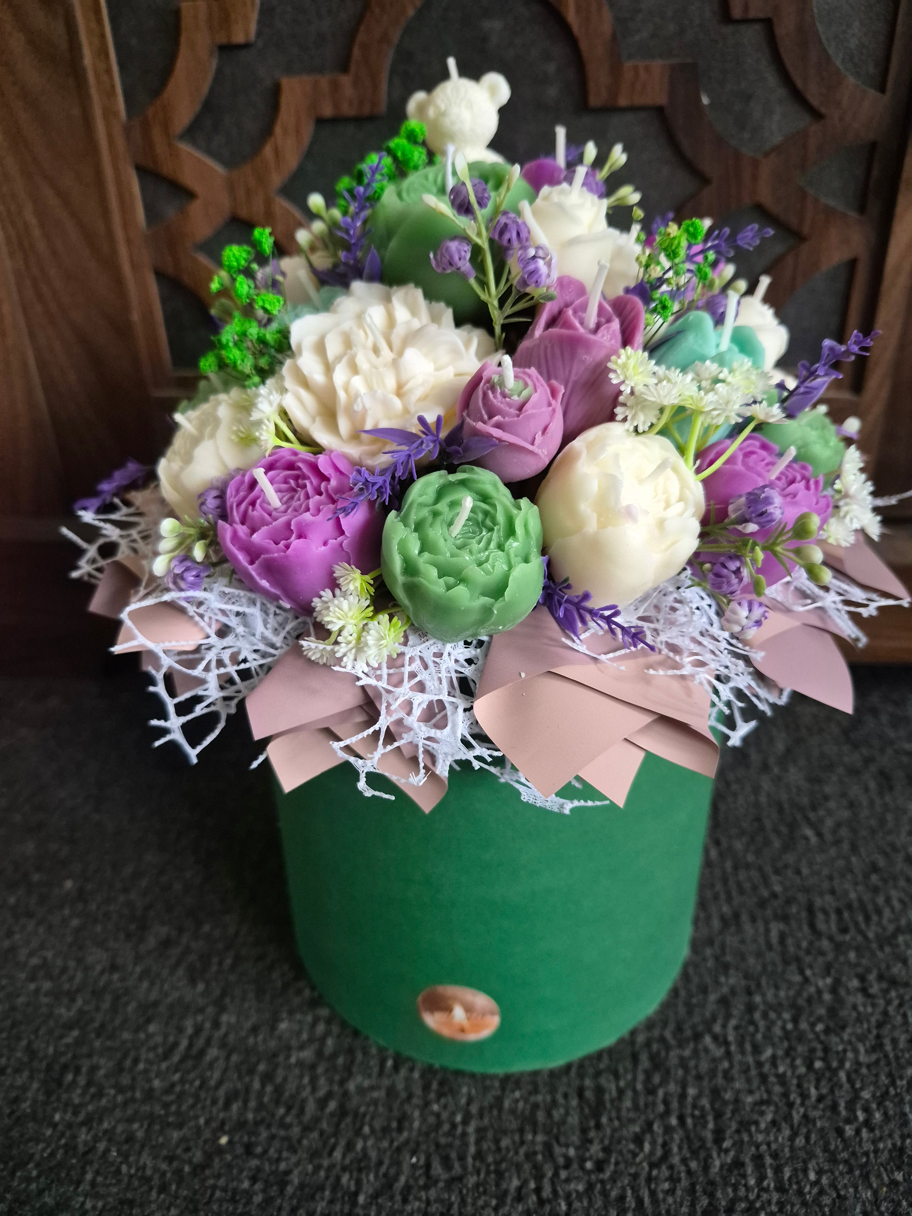 Luxury Candle Bouquet – Handmade Gift