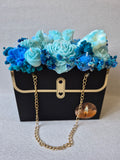 Blue Harmony Handmade Candle Bouquet in Luxury Gift Box