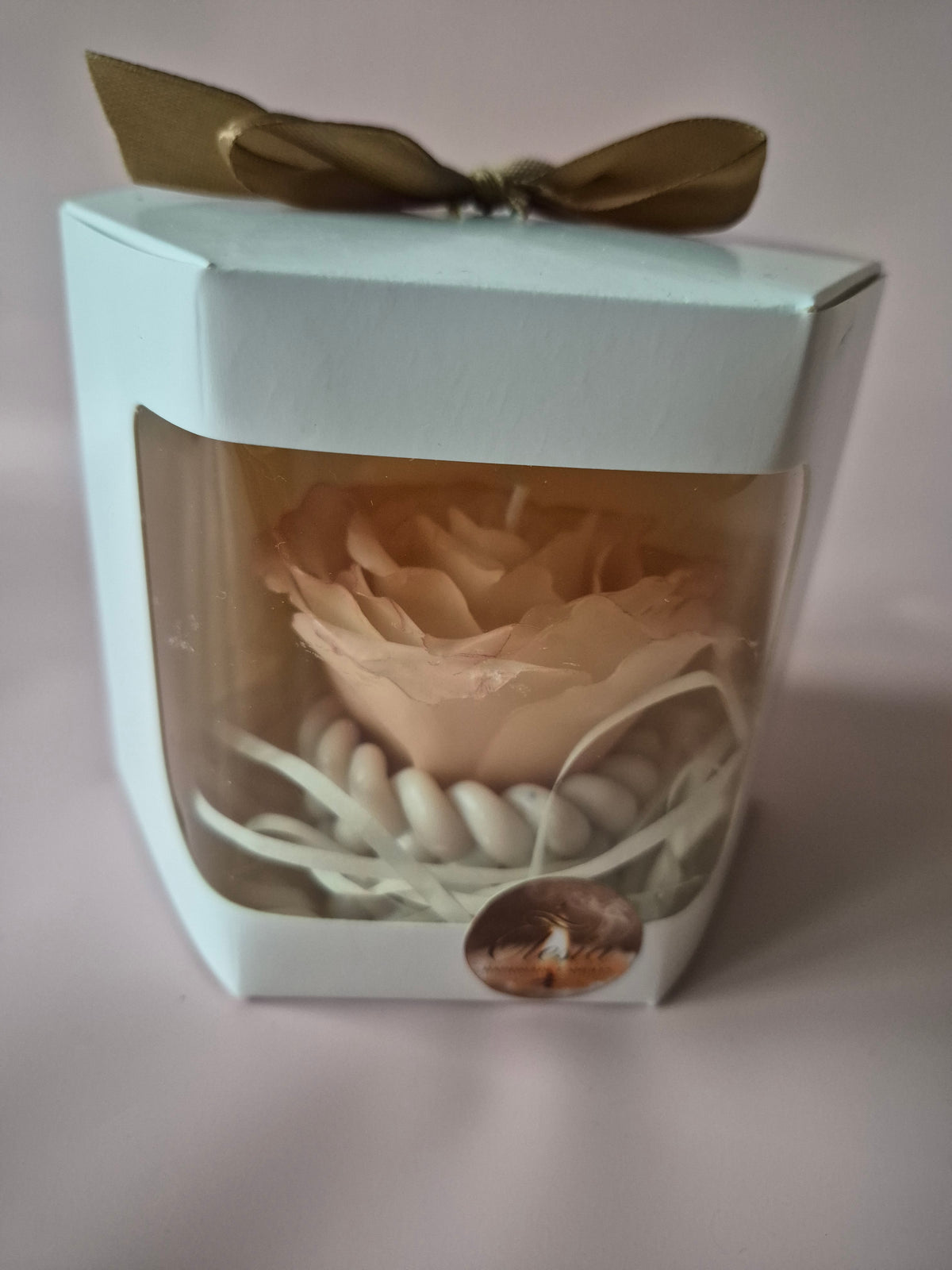 Handmade Beeswax Rose Candle