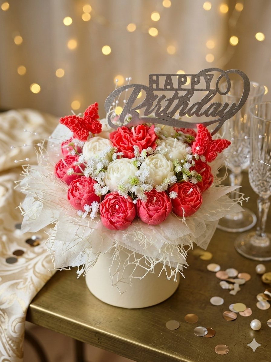 Custom Handmade Candle Bouquet