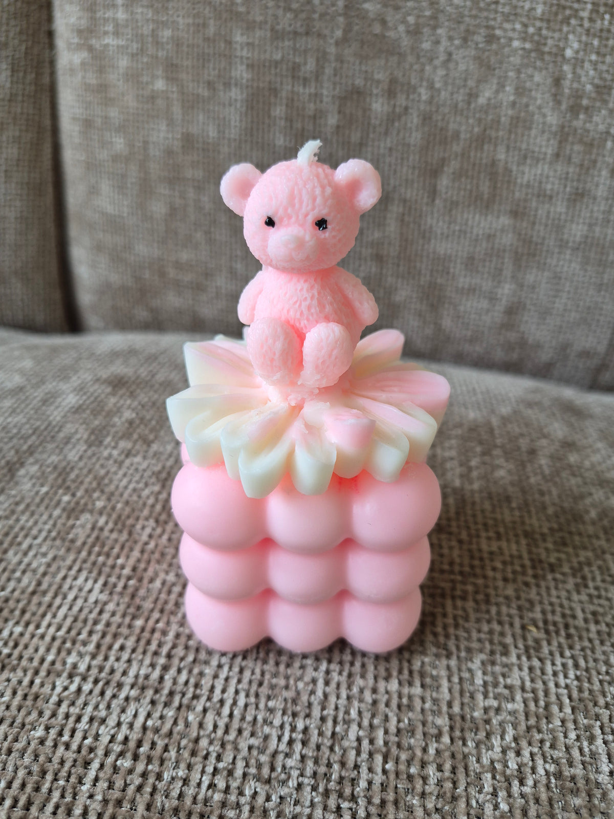 Teddy Bear Bubble Candle