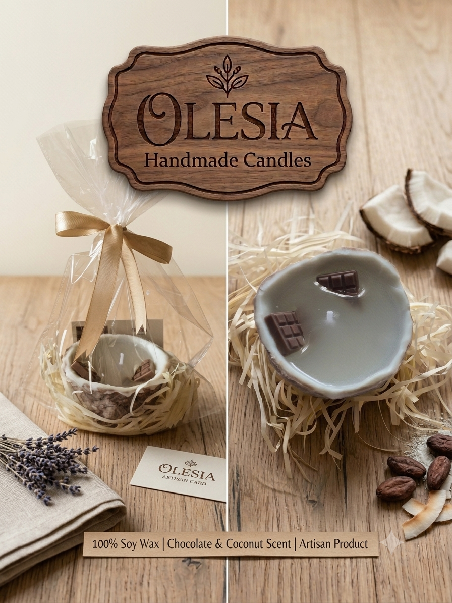 Coconut Candle – Coconut Scent | Handmade Soy Wax Candle