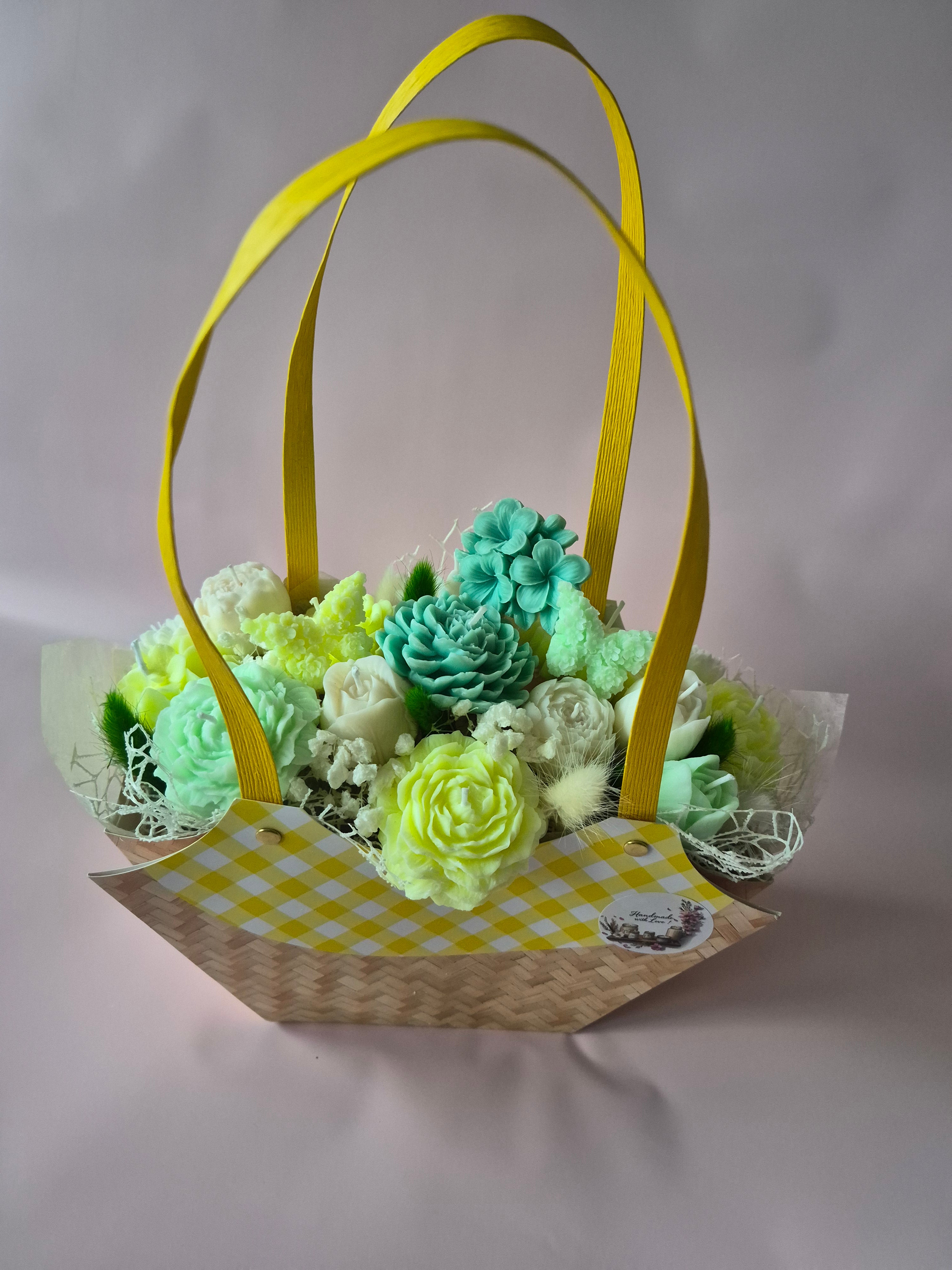 Luxury Handmade Candle Flower Basket