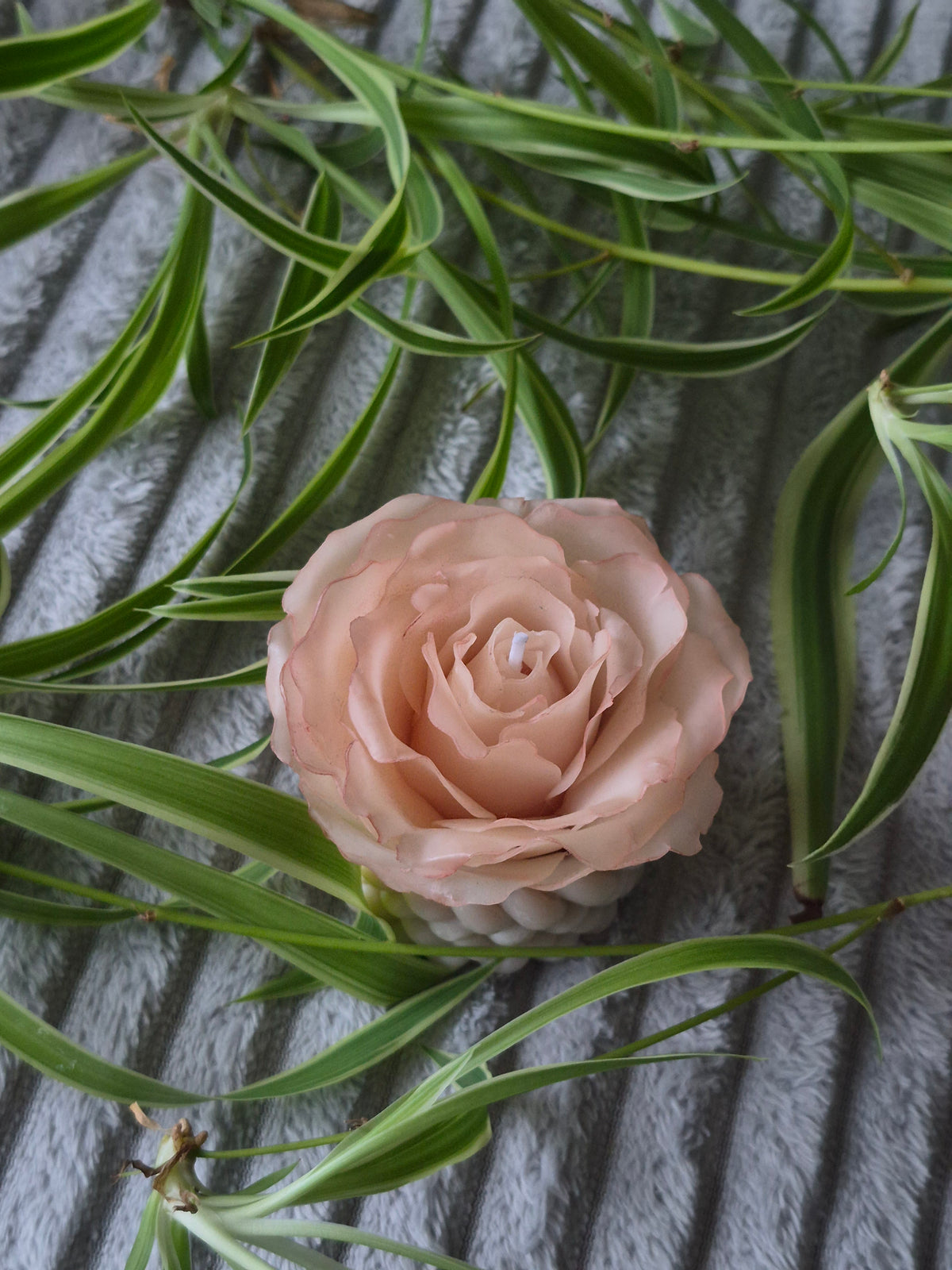 Handmade Beeswax Rose Candle