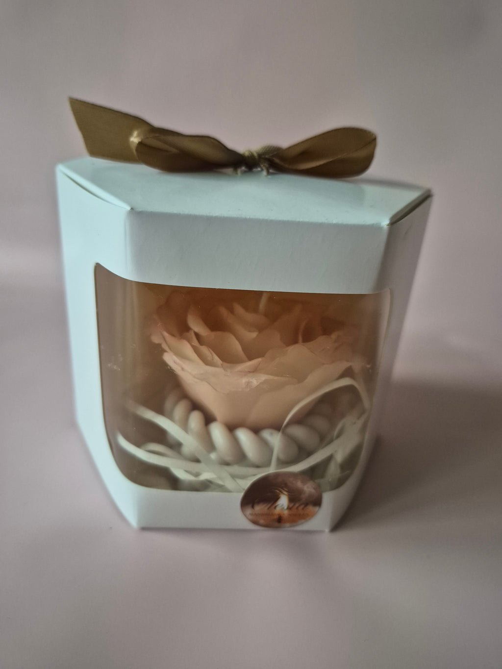 Handmade Beeswax Rose Candle