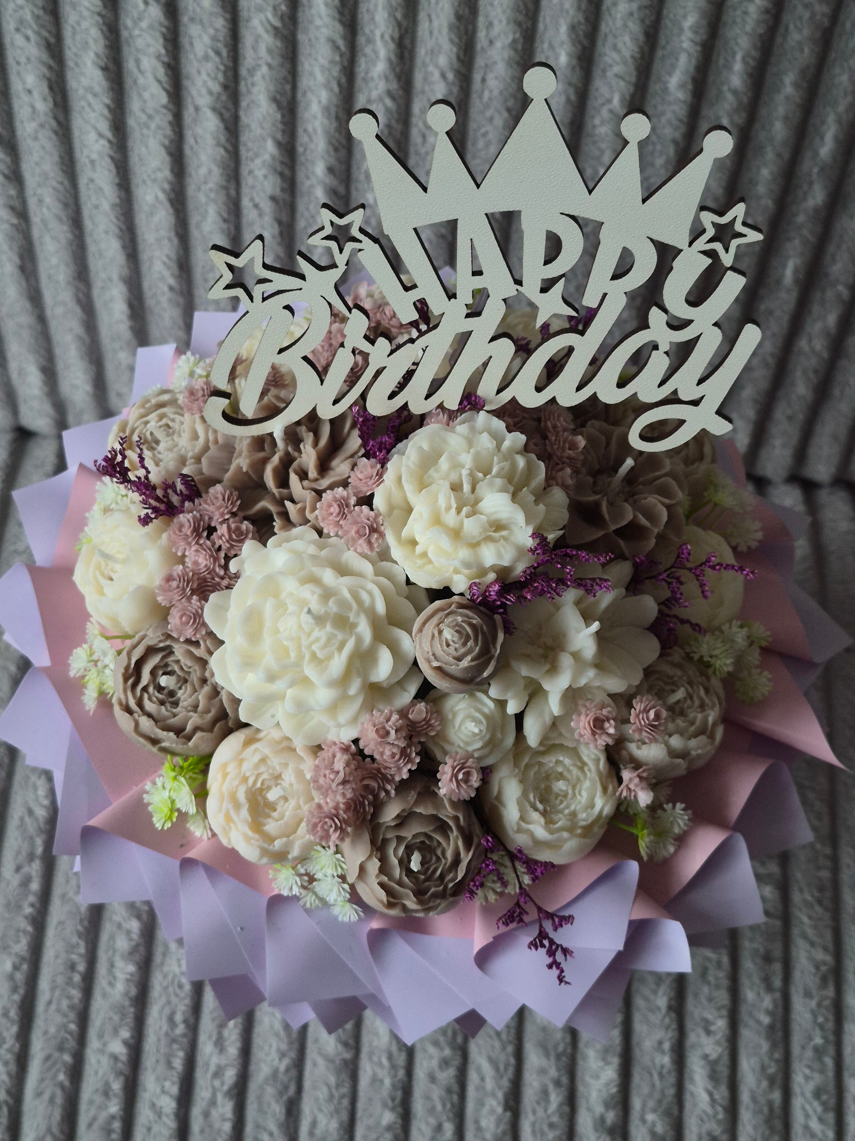 Elegant Handmade Candle Bouquet