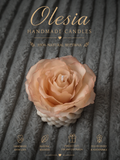 Handmade Beeswax Rose Candle